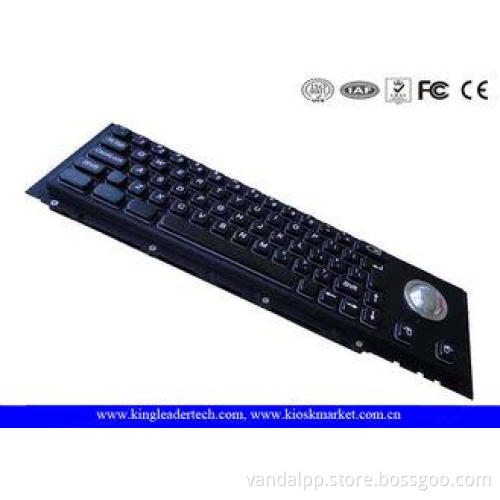 63 Keys Mechanical Black metal Industrial Keyboard With Tra